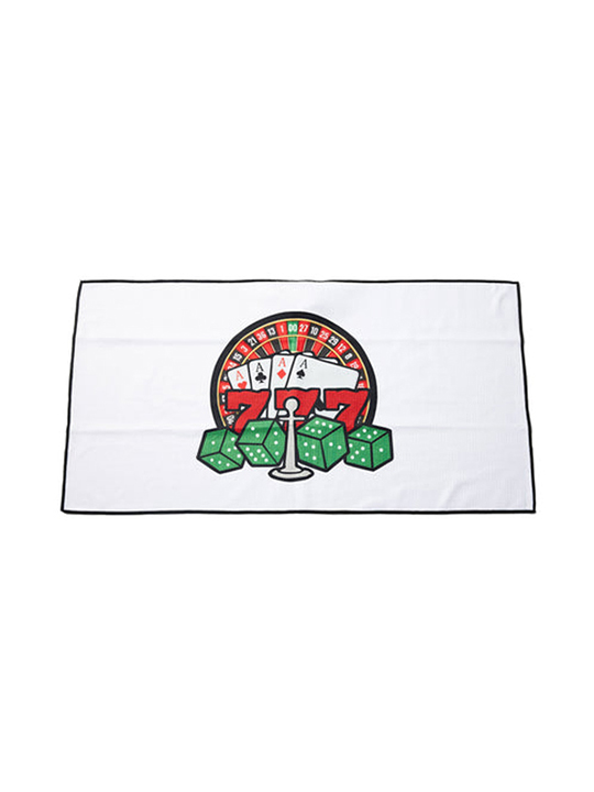 CMC Design Gambling - Microfibre Players Towel - White